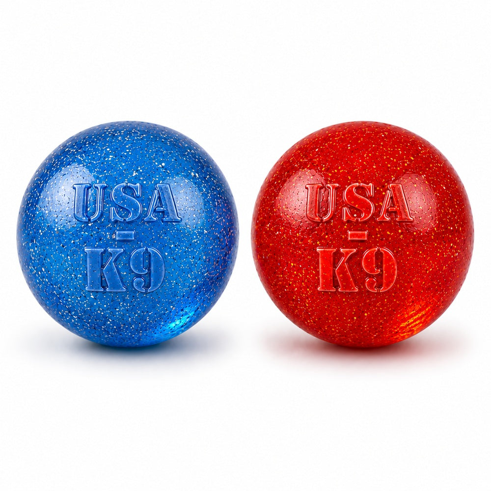 SodaPup Glitter Ball 2-Pack Dog Toy | Soft Rubber Floating Fetch Treat Dispenser USA Made