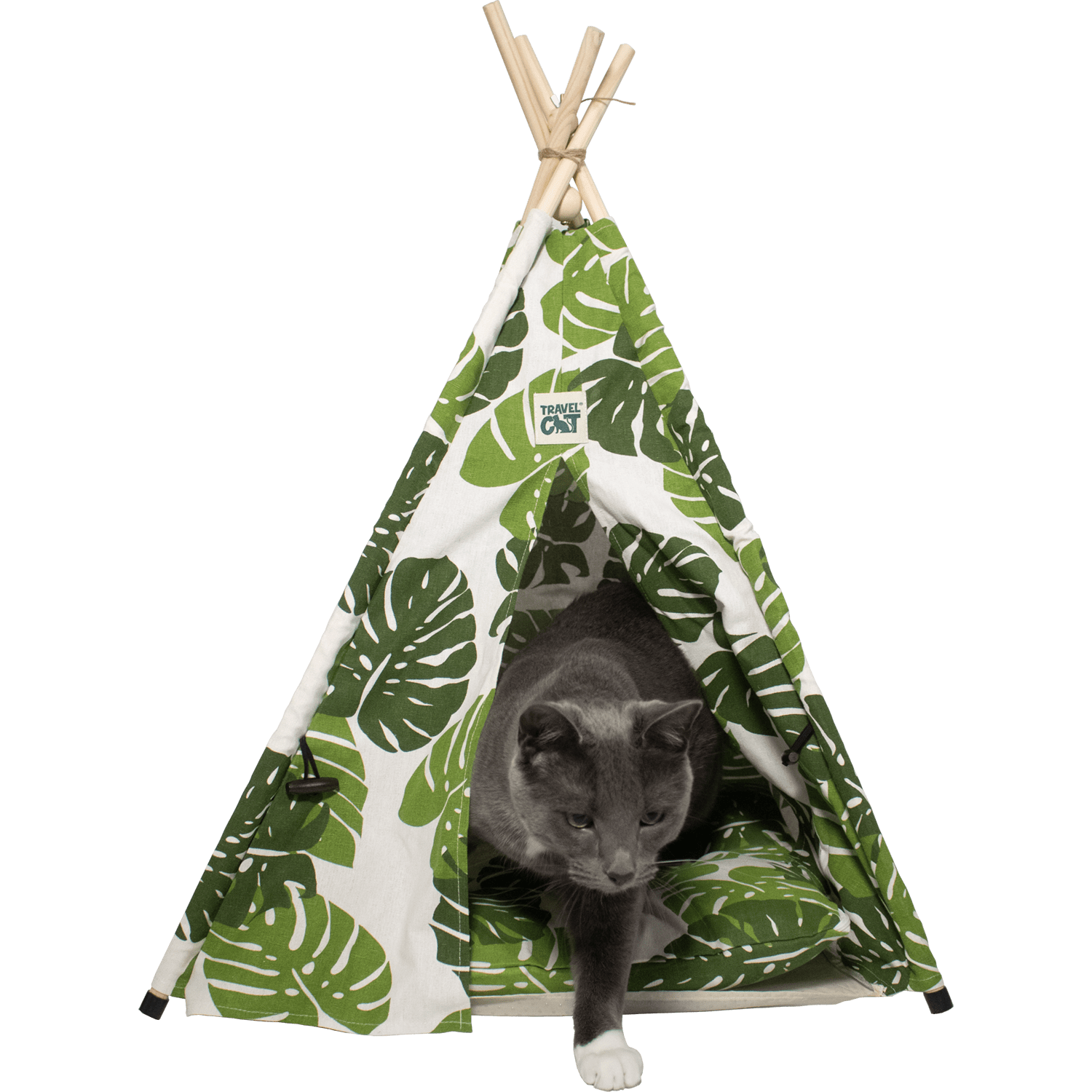 Travel Cat Monstera Cat Tent Bed - Image 4
