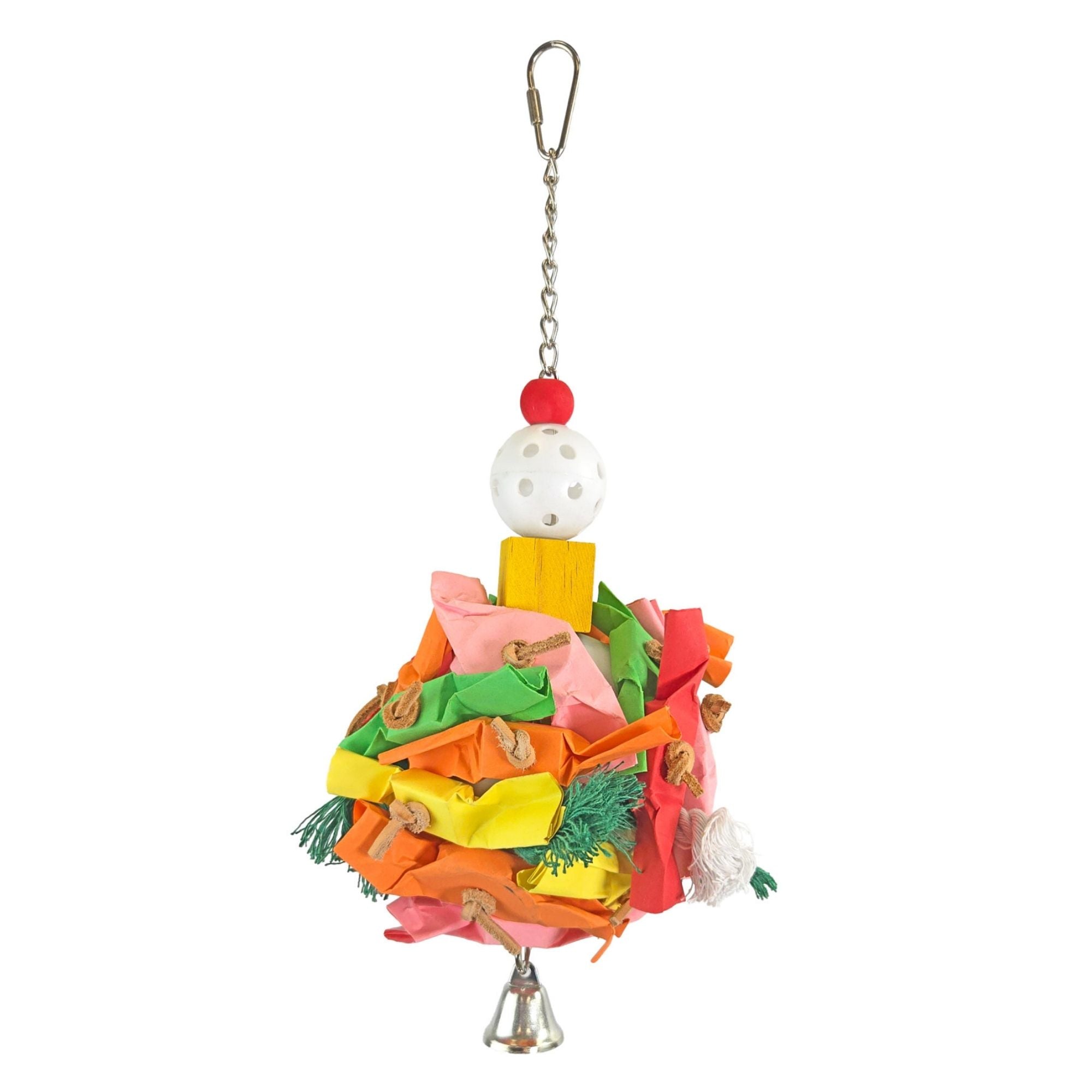 A & E Cages Happy Beaks Monster Ball w/ Bell Bird Toy 1ea