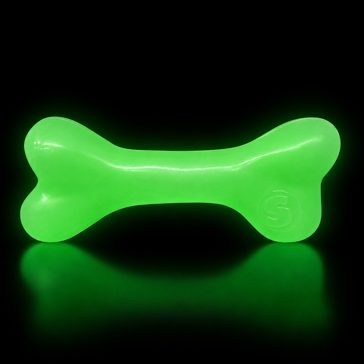SodaPup PUP-X Rubber Glow Dark Chew Bone Dog Toy Durable, Floats, Large Dogs | USA