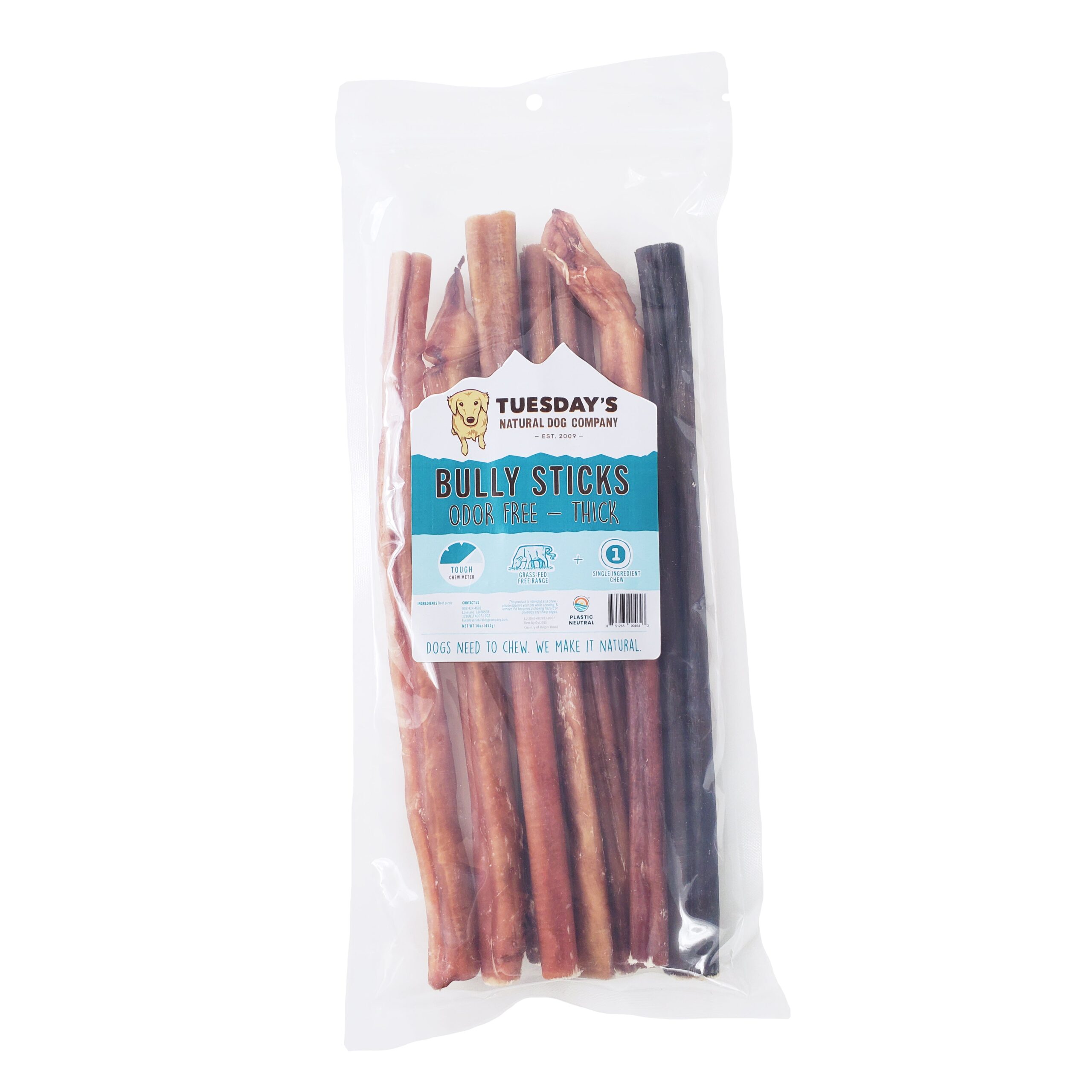 12" Thick Bully Stick Odor Free - 16 oz - Image 2