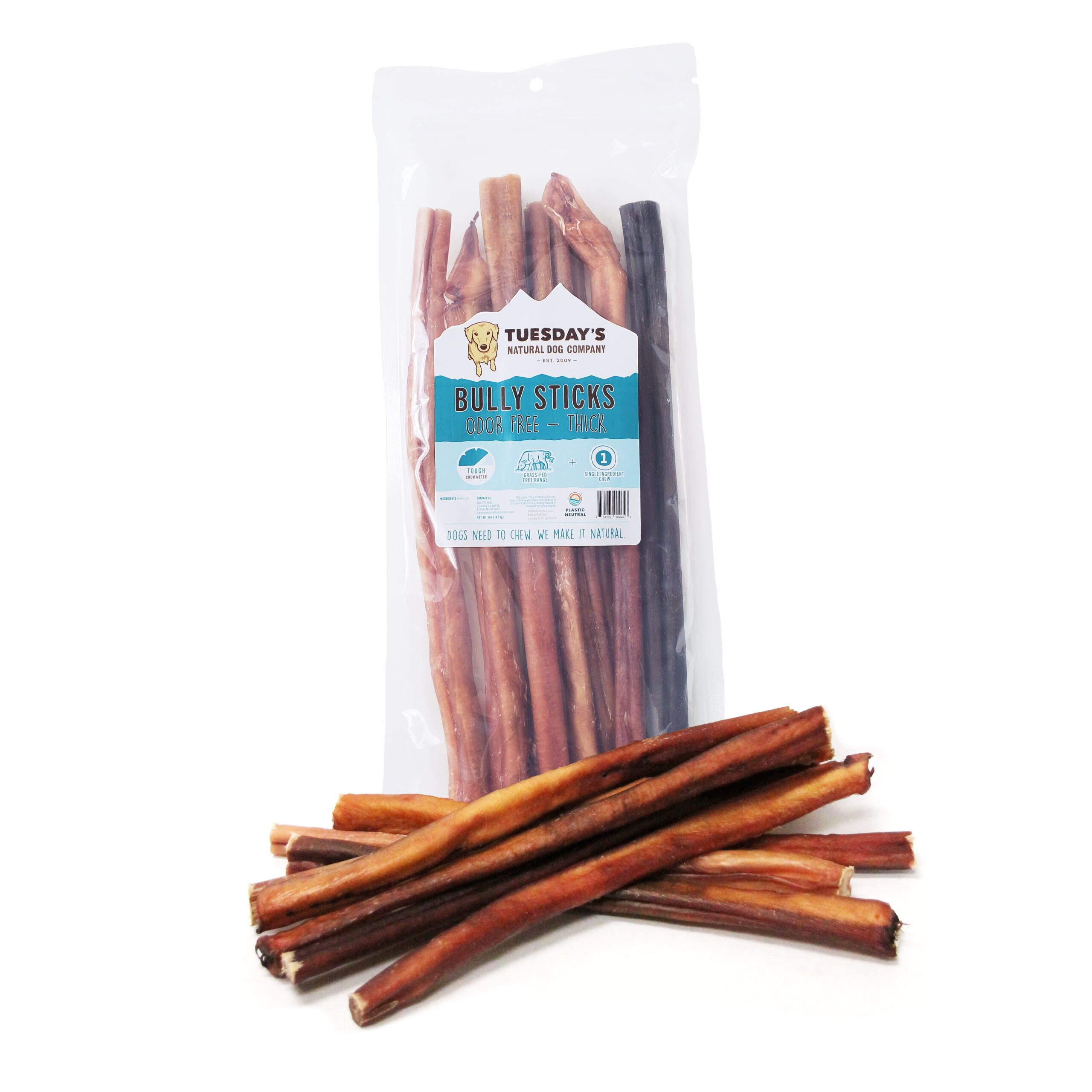 12" Thick Bully Stick Odor Free - 16 oz - Image 3