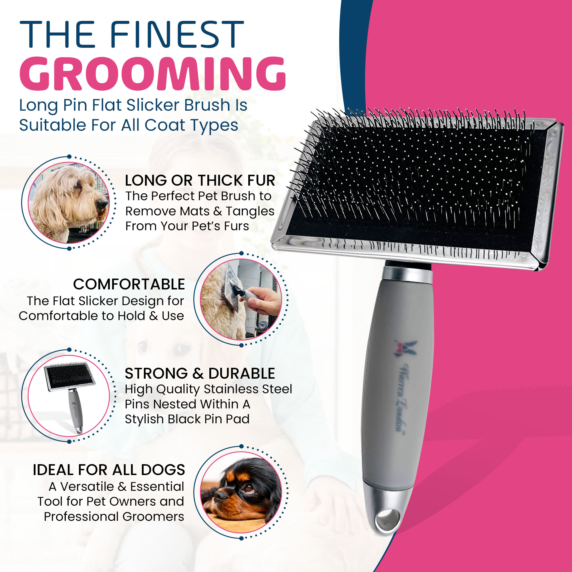 Gel-Handle Slicker Brush - Image 3