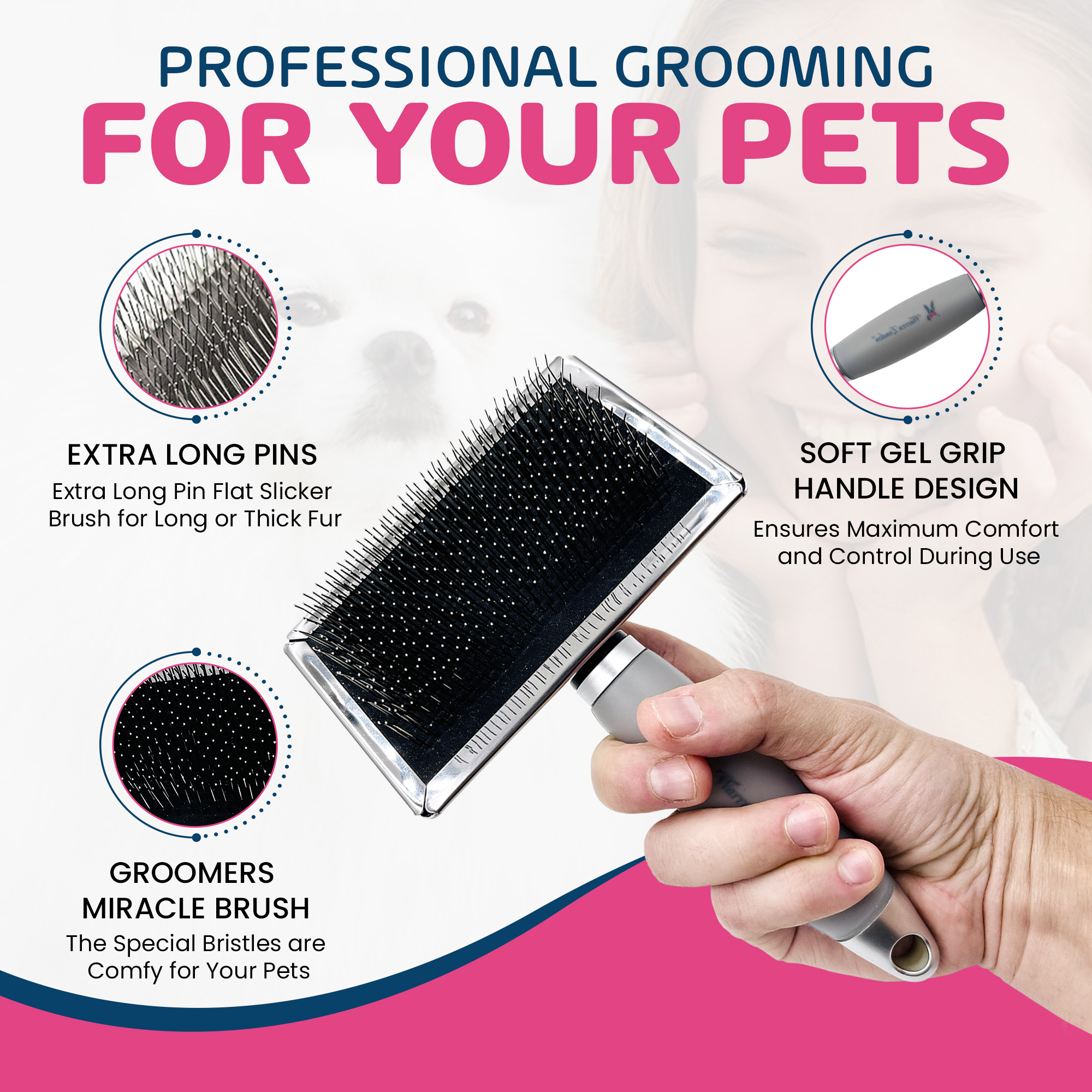 Gel-Handle Slicker Brush - Image 2