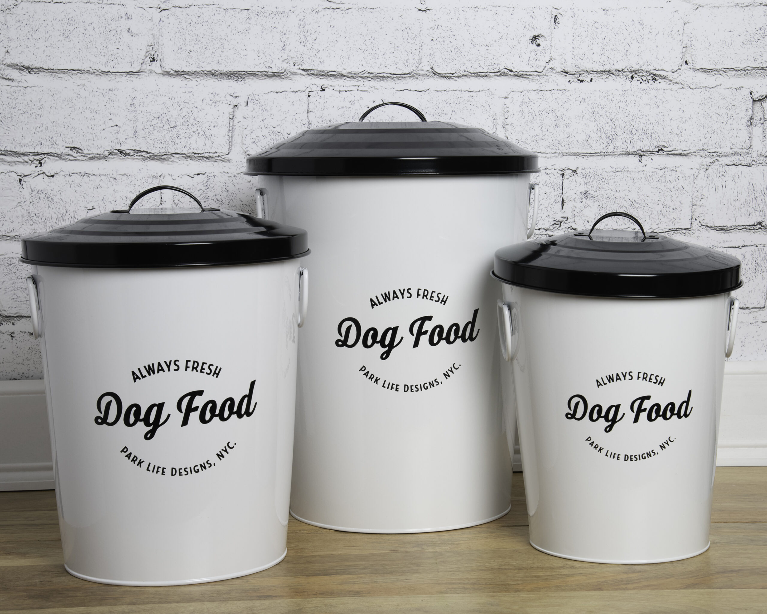 Andreas White Food Storage Canisters (set of 3) - Image 3