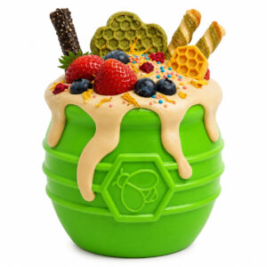 SodaPup Honey Pot Dog eCup Treat Dispenser | Durable PUP-X Rubber Enrichment Toy USA Made Limited Edition Apple Green