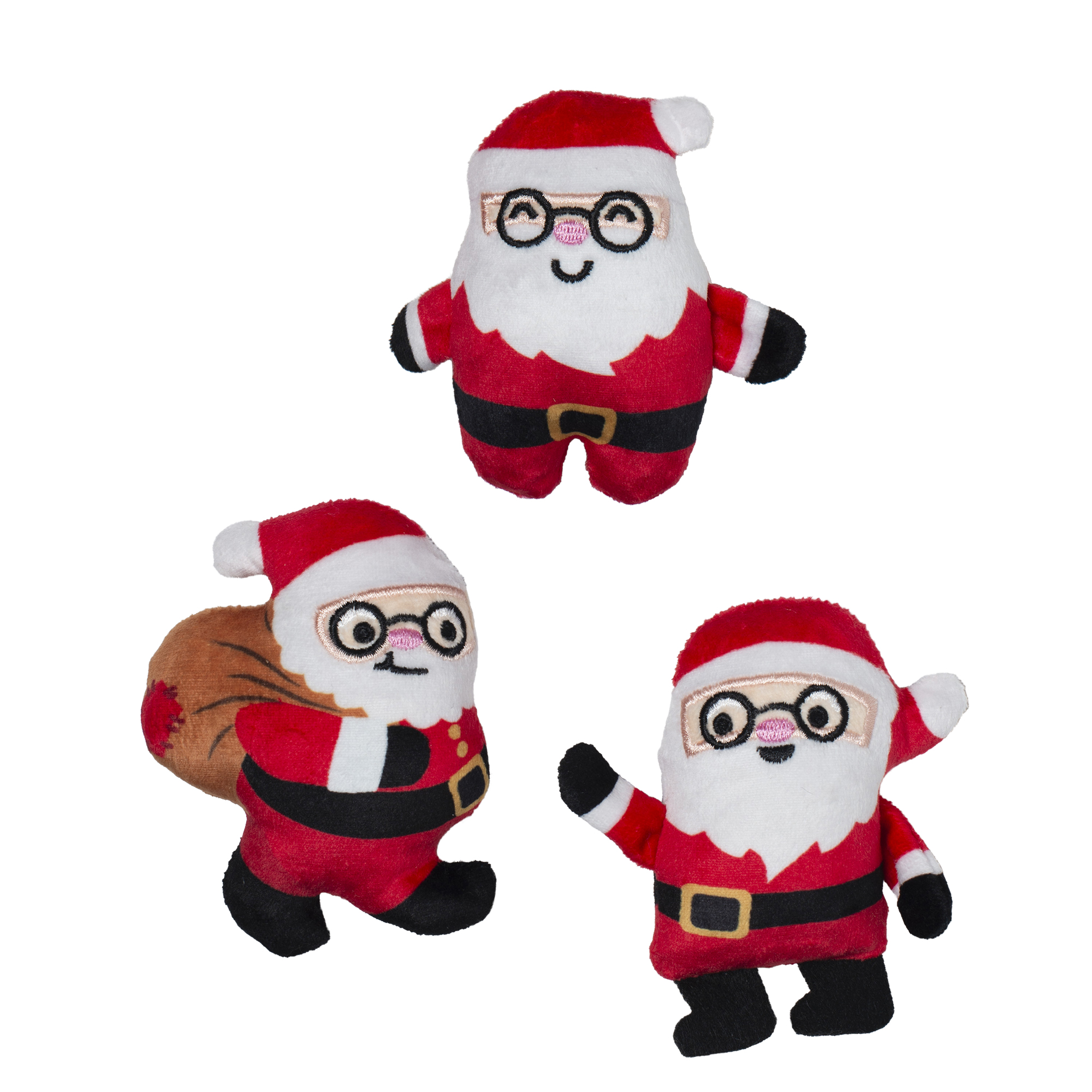 REBEL WO A CLAUS 3PCS SMALL DOG TOY SET