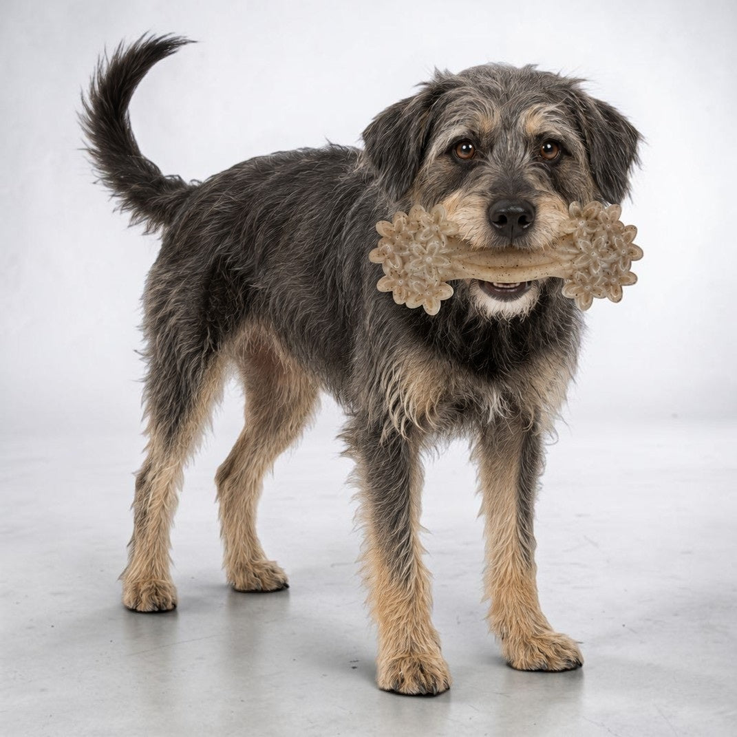 SodaPup Daisy Bone Nylon Dog Toy Aggressive Chewers | Durable USA Made