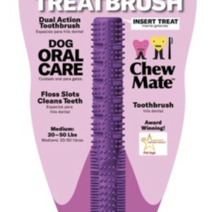MEDIUM Dual Action Natural Rubber TREATBRUSH Toothbrush Wholesale 8 Pack WP