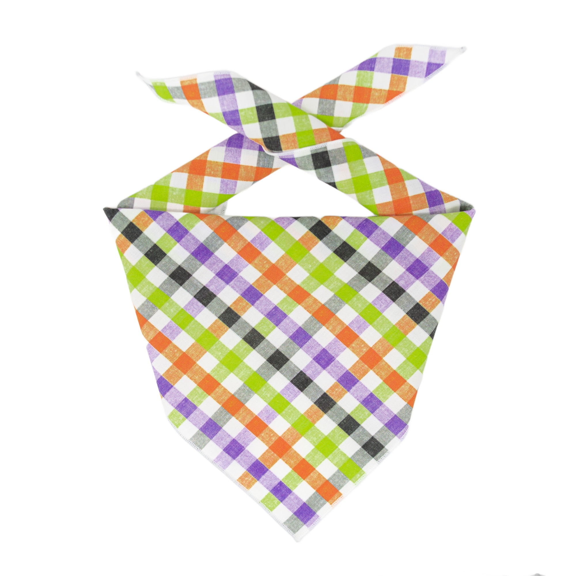 Halloween Bandana | Plaid | Gingham Dog Bandana | Pet