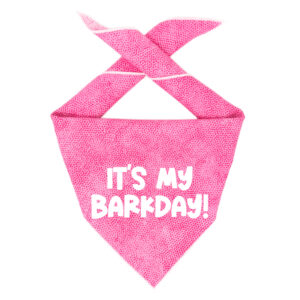 It's My Barkday Pink Dog Bandana