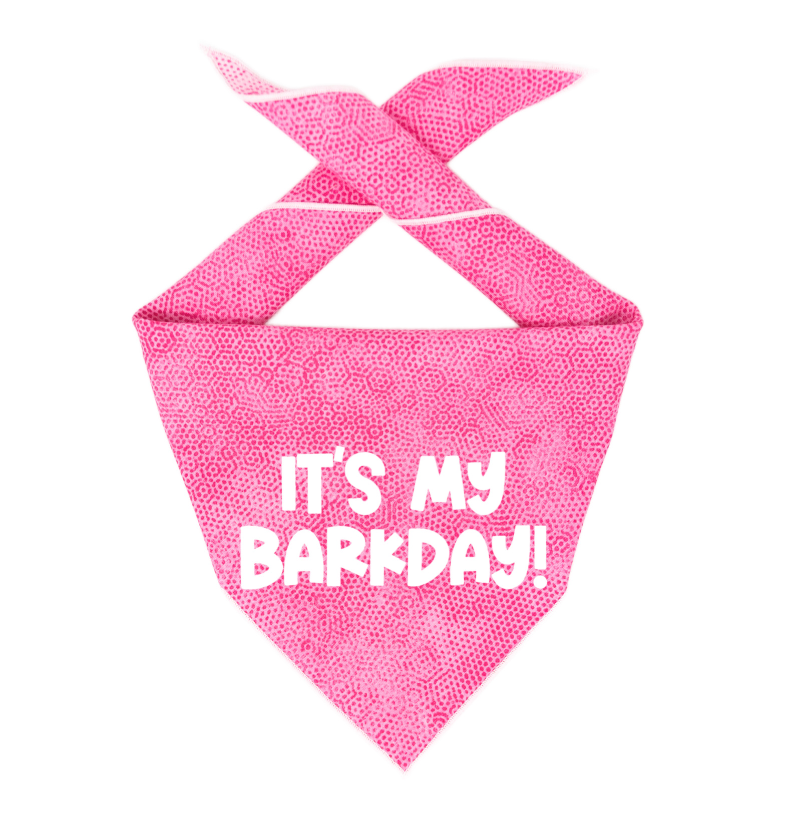 It's My Barkday Pink Dog Bandana