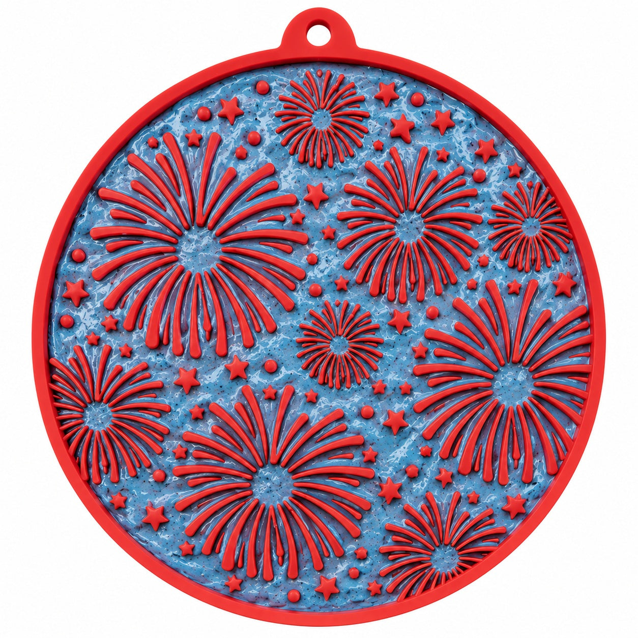SodaPup USA-K9 Fireworks Design eMat Enrichment Lick Mat Dogs Cats Suction Cups | USA Made