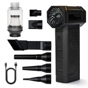 Katziela Pet Hair Blower & Vacuum – Powerful Dog & Cat Hair Remover for Couch, Carpet, Car Seats & Pet Beds – 16,000Pa Suction, 90,000 RPM Cordless Pet Hair Cleaner with Attachments.