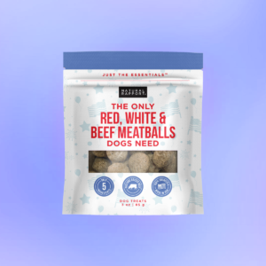 The Only Red, White & Beef Meatballs Dogs Need