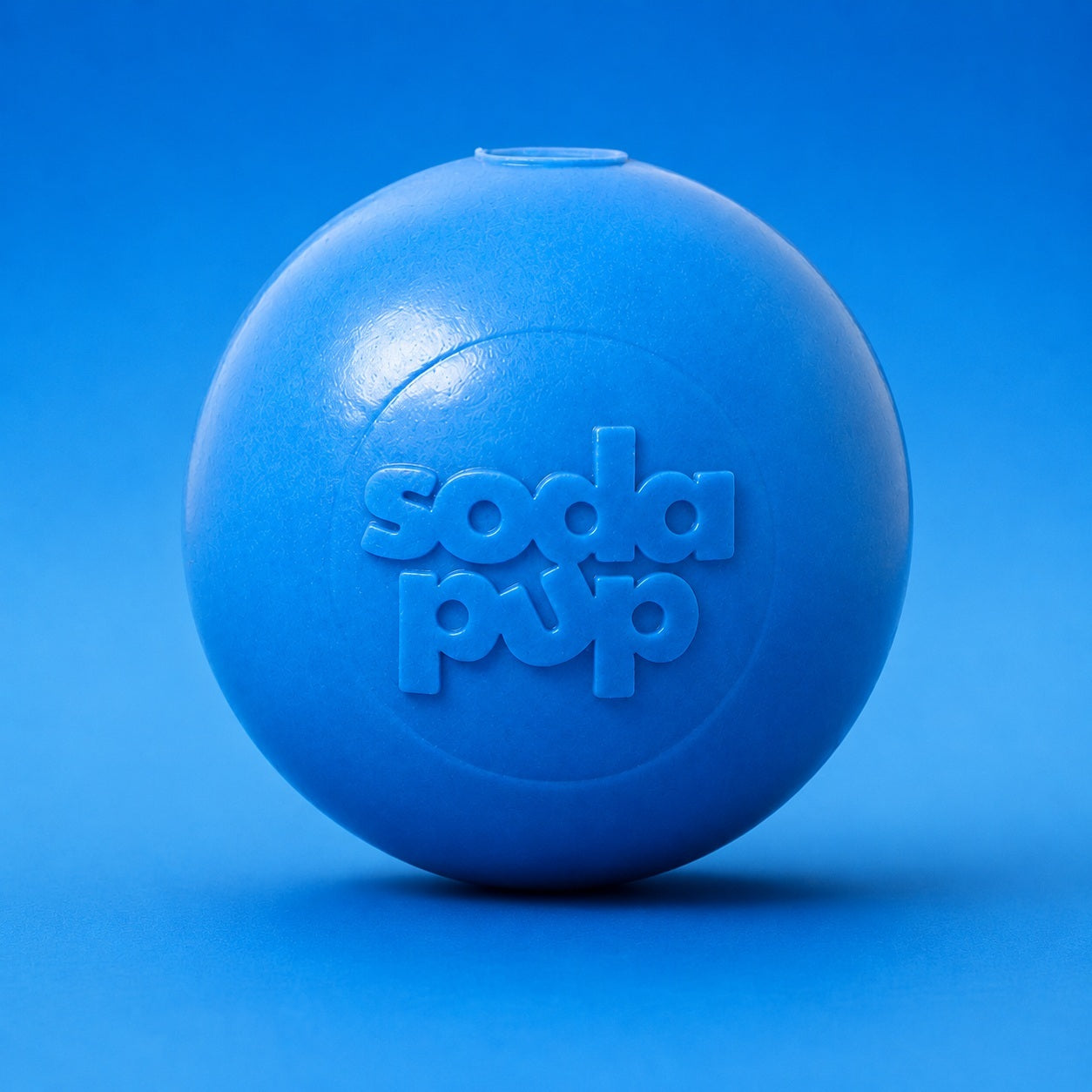 SodaPup Squeak Ball Durable Squeaky Dog Toy, Floats, Chew Toy | USA Made Medium Squeaker Light Blue