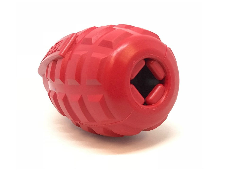 SodaPup USA-K9 Grenade Rubber Dog Chew Toy | K9 Handler eDispenser Red & Blue USA Made