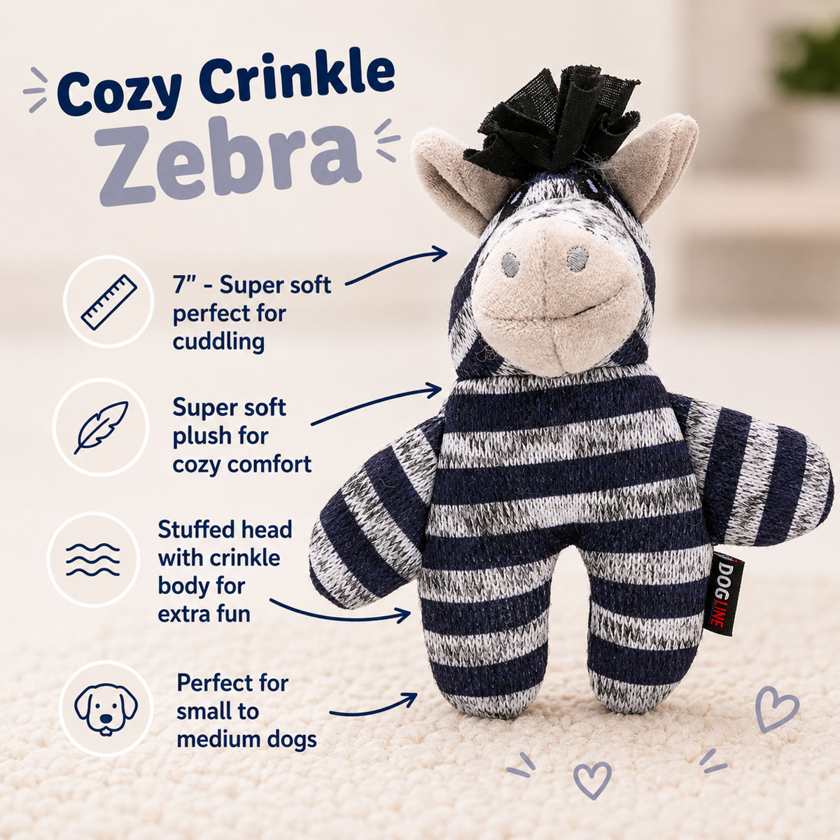 Cozy Crinkle Dog Toy Collection - Image 3