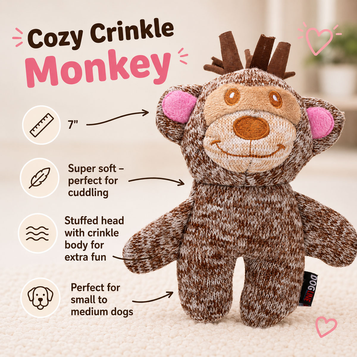 Cozy Crinkle Dog Toy Collection - Image 2