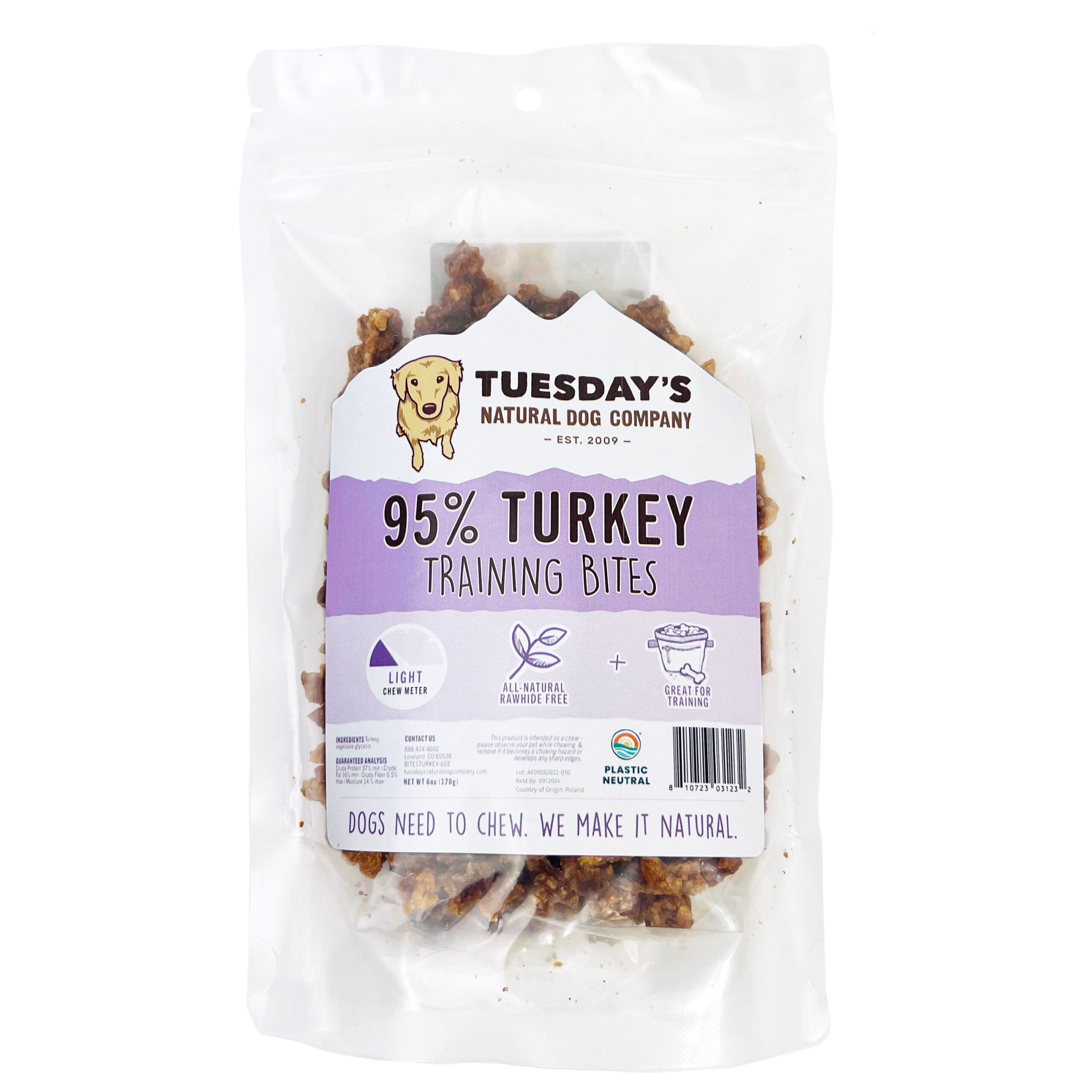 95% Turkey Training Bites - 6 oz
