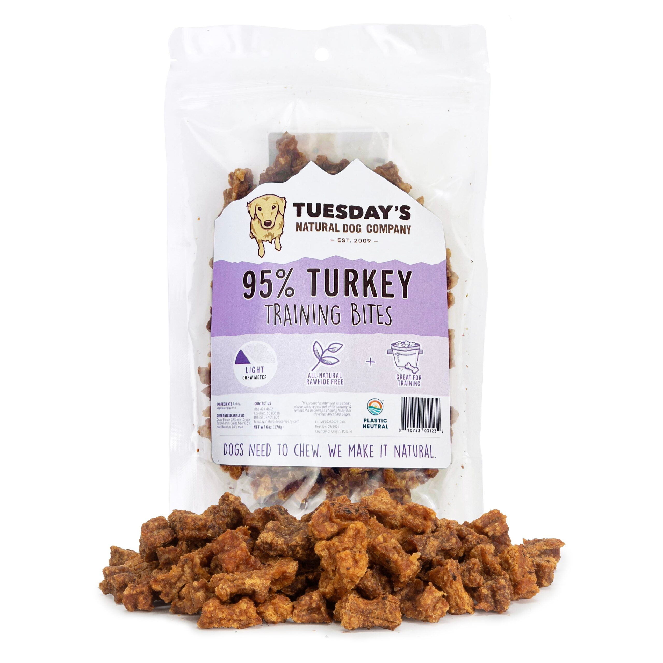 95% Turkey Training Bites - 6 oz - Image 2