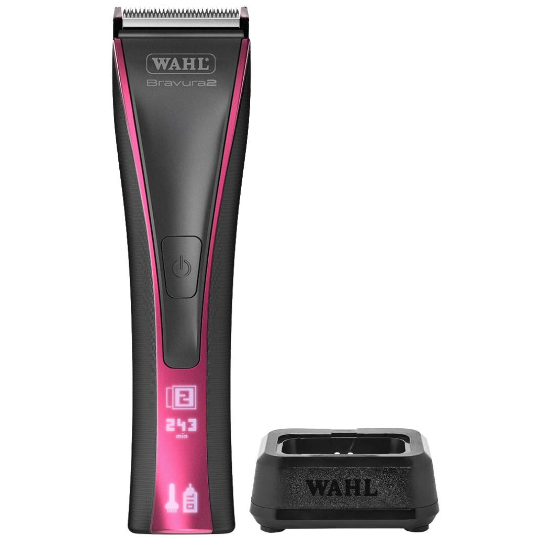 Bravura2 Cordless Clipper Brilliant Rose with Charging Stand by Wahl