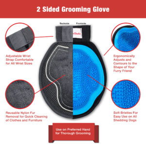 2-in-1 Grooming Glove, Double Sided