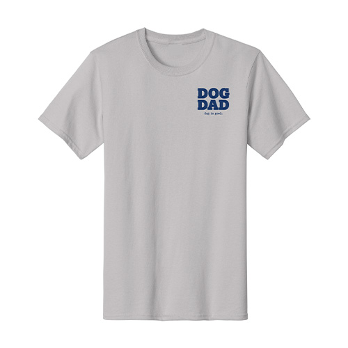 T-shirt: Dog Dad, Conversation Not Required (Grey) - Image 2