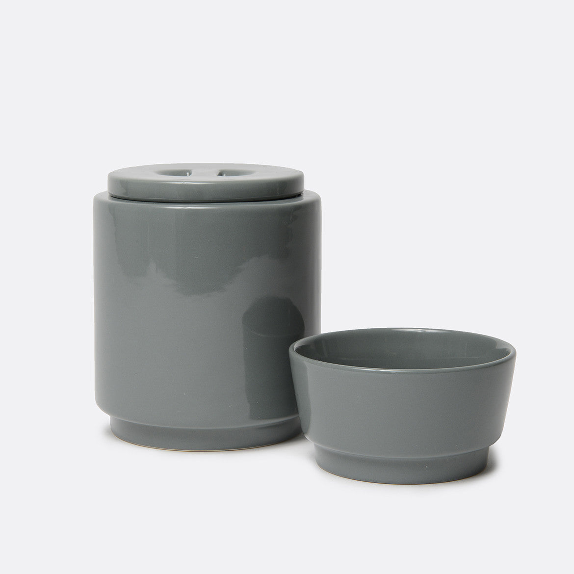 Gloss Ceramic Dog Bowl Midnight - Waggo