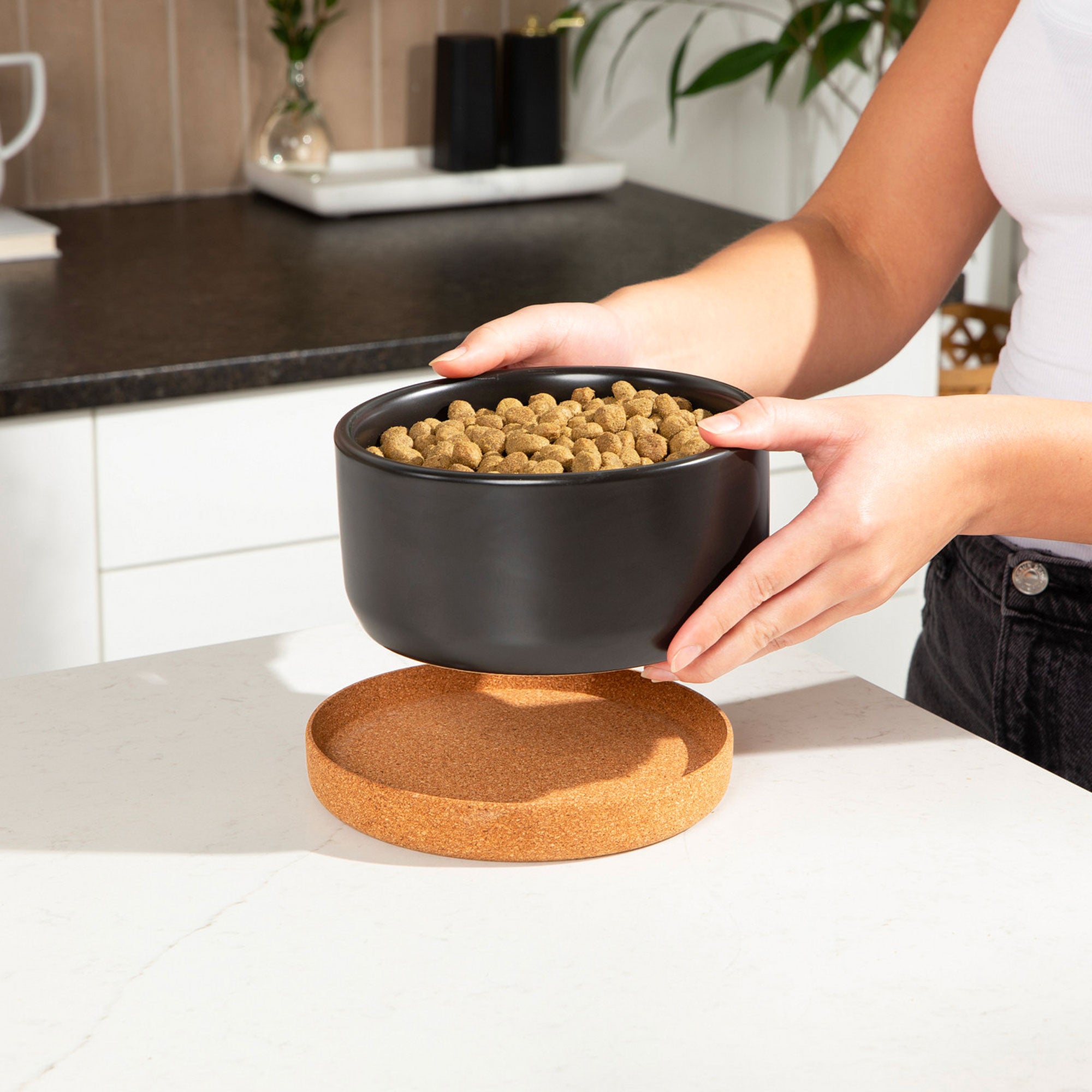 Corky Ceramic Dog Bowl - Waggo