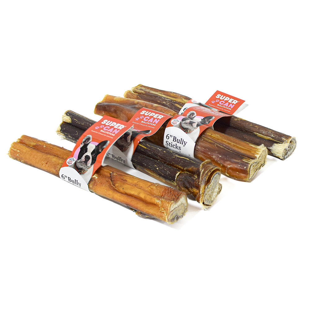 SuperCan Mega Monster Bully Stick texture closeup – 100% natural beef, no preservatives or additives