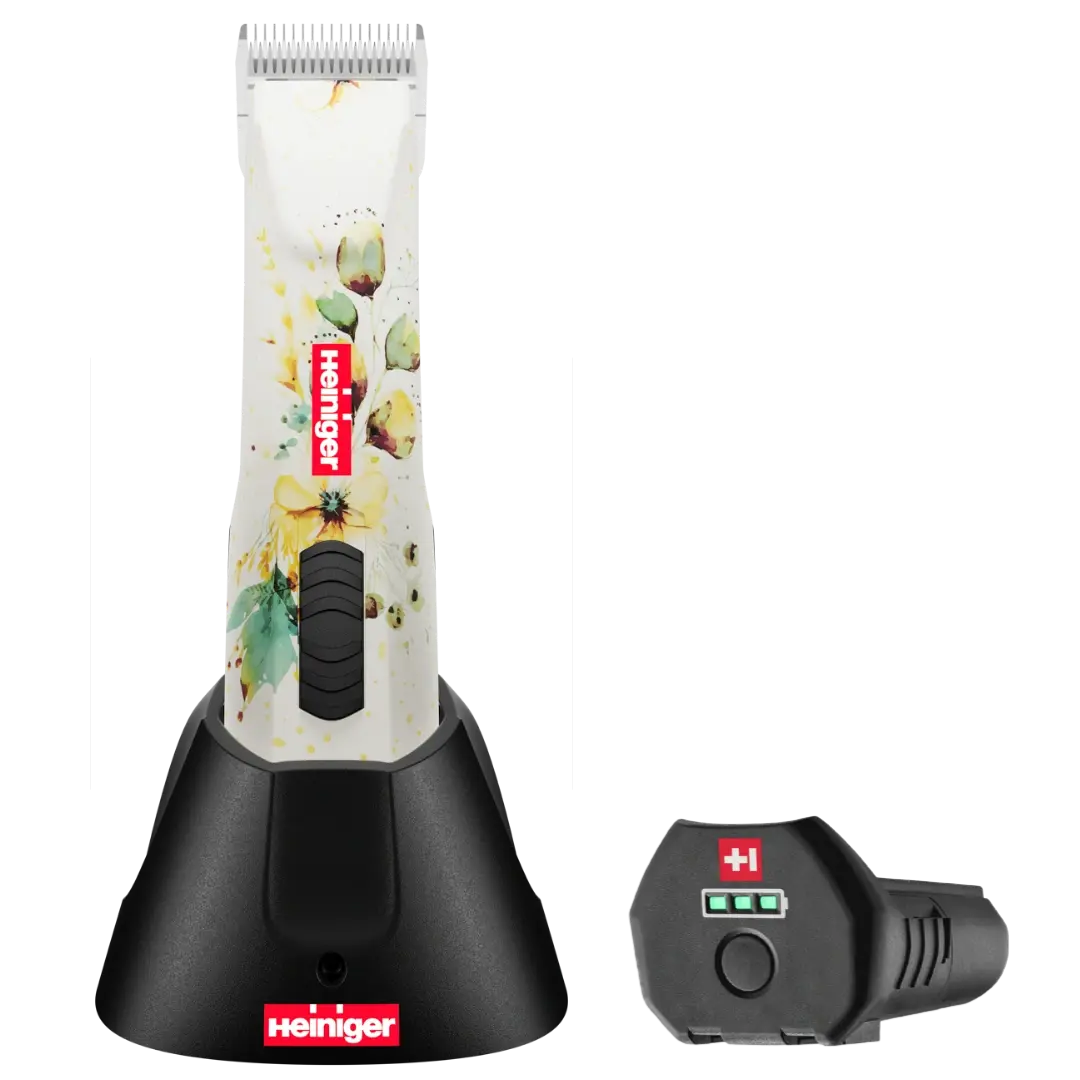 Opal White Floral Cordless Clipper with One Battery by Heiniger - Image 2