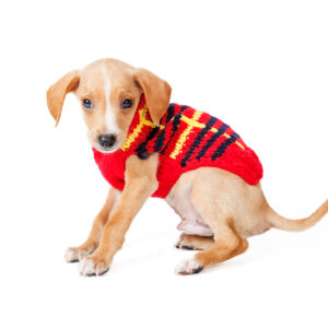 Red Tartan Plaid Dog Sweater