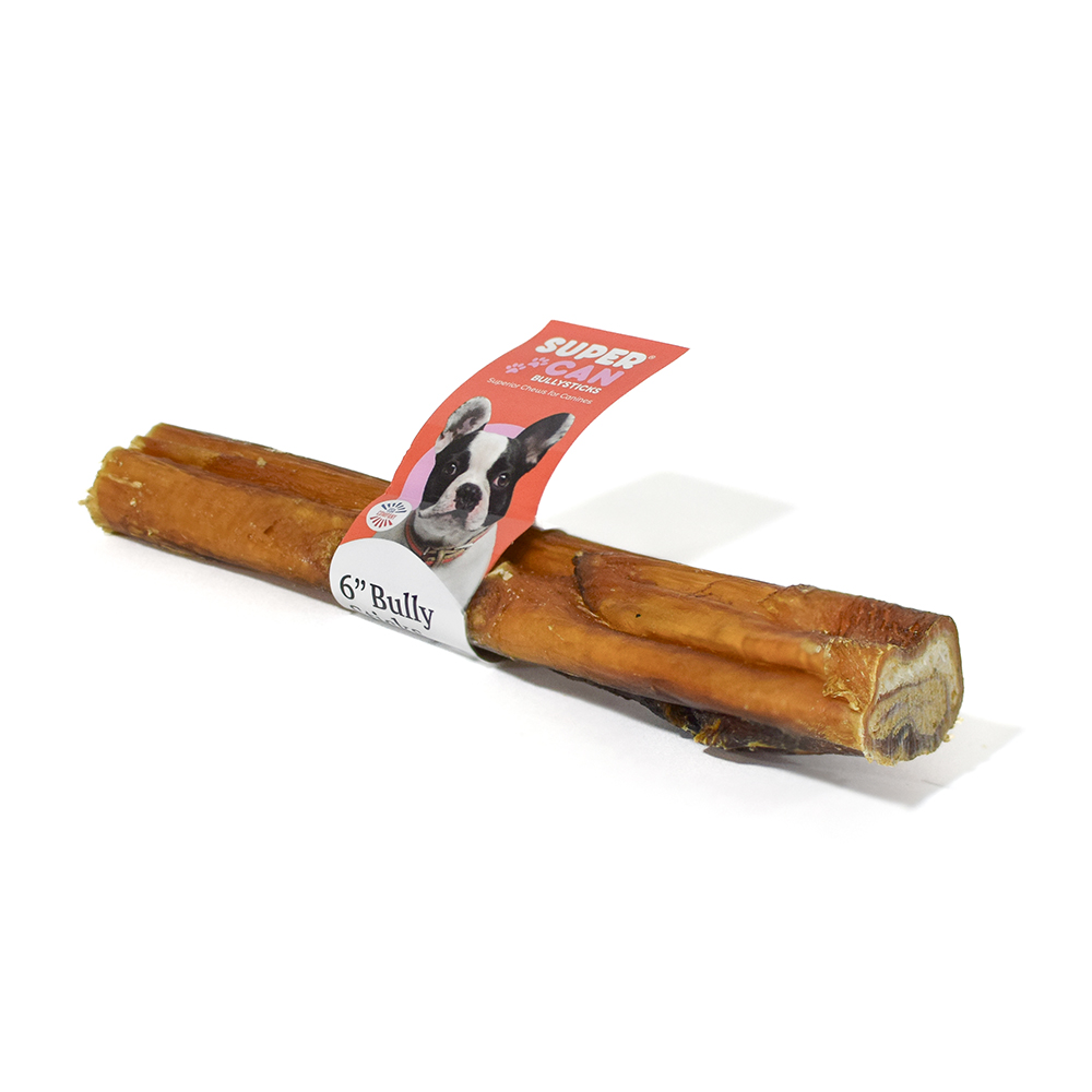 SuperCan Mega Monster Bully Sticks 6 inch – bulk natural dog chews for independent pet retailers