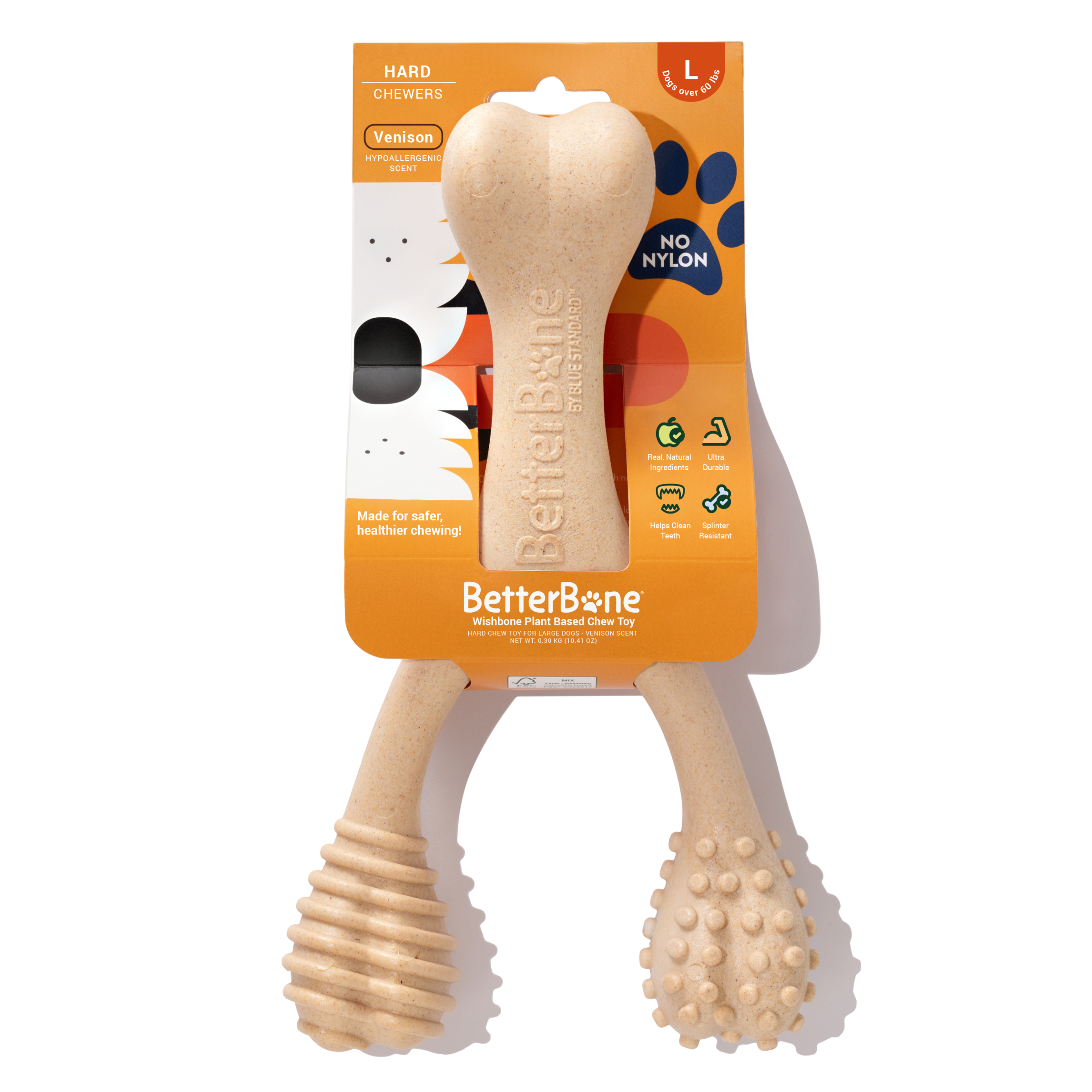 BetterBone Large Plant Based Chew Toy - Hard Chewers - Venison Scent
