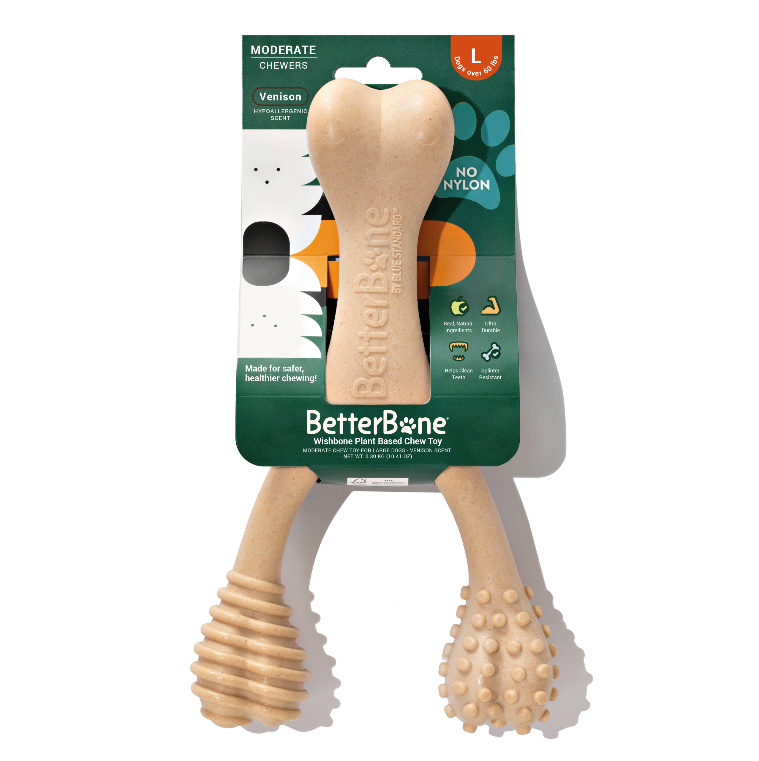 BetterBone Large Plant Based Chew Toy - Moderate Chewers - Venison Scent