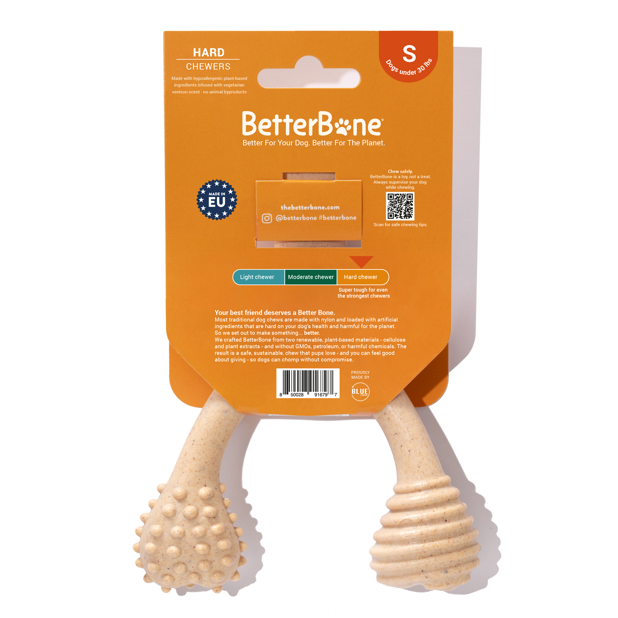 BetterBone Small Plant Based Chew Toy - Hard Chewers - Venison Scent - Image 2