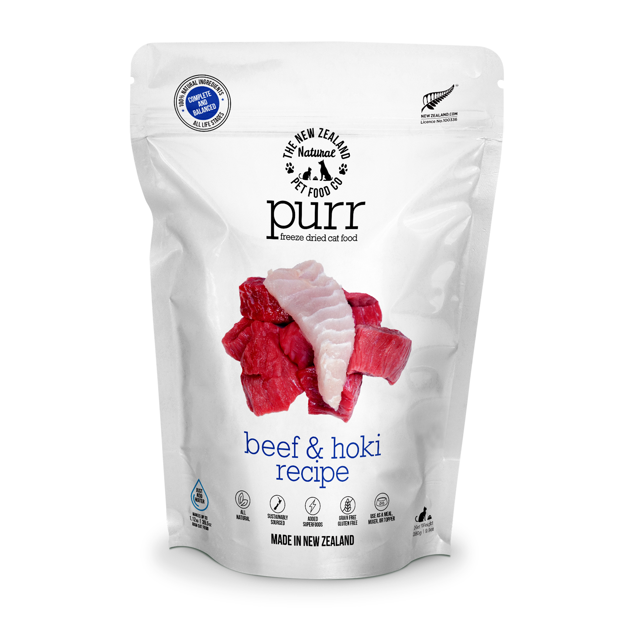 PURR BEEF & HOKI Freeze Dried Cat Food