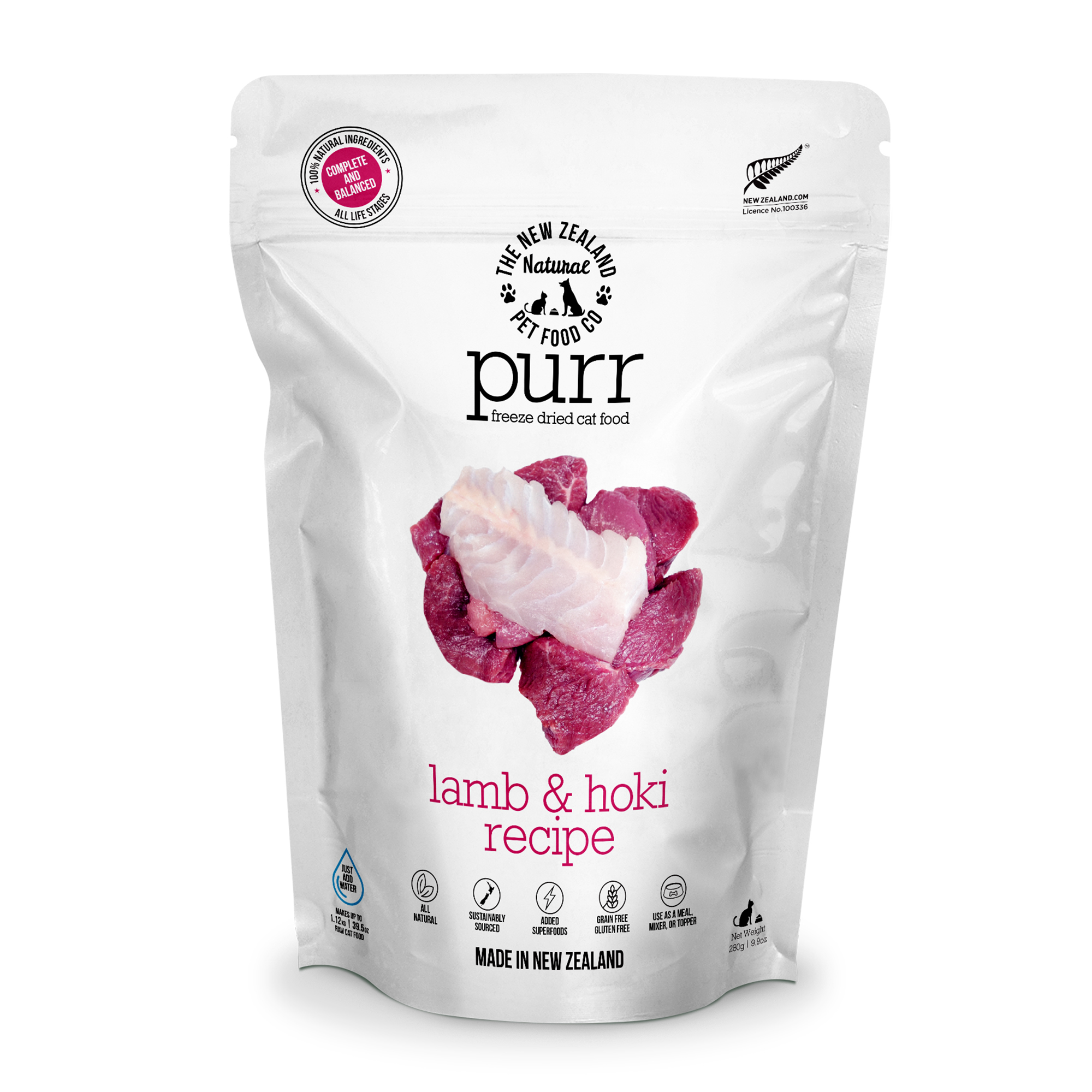 PURR LAMB & HOKI Freeze Dried Cat Food