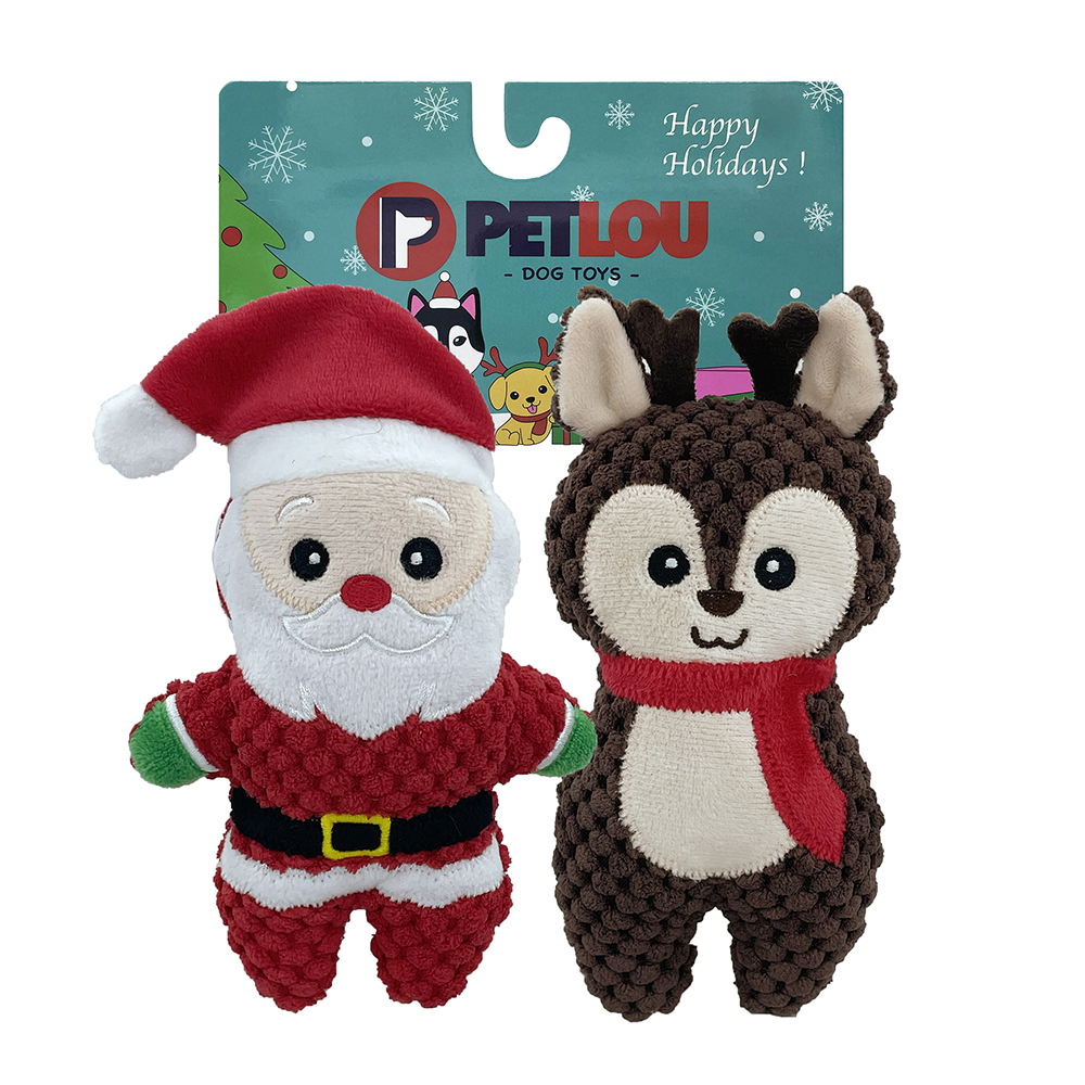 6" CHRISTMAS TWIN PACK-SANTA & REINDEER (4 sets)