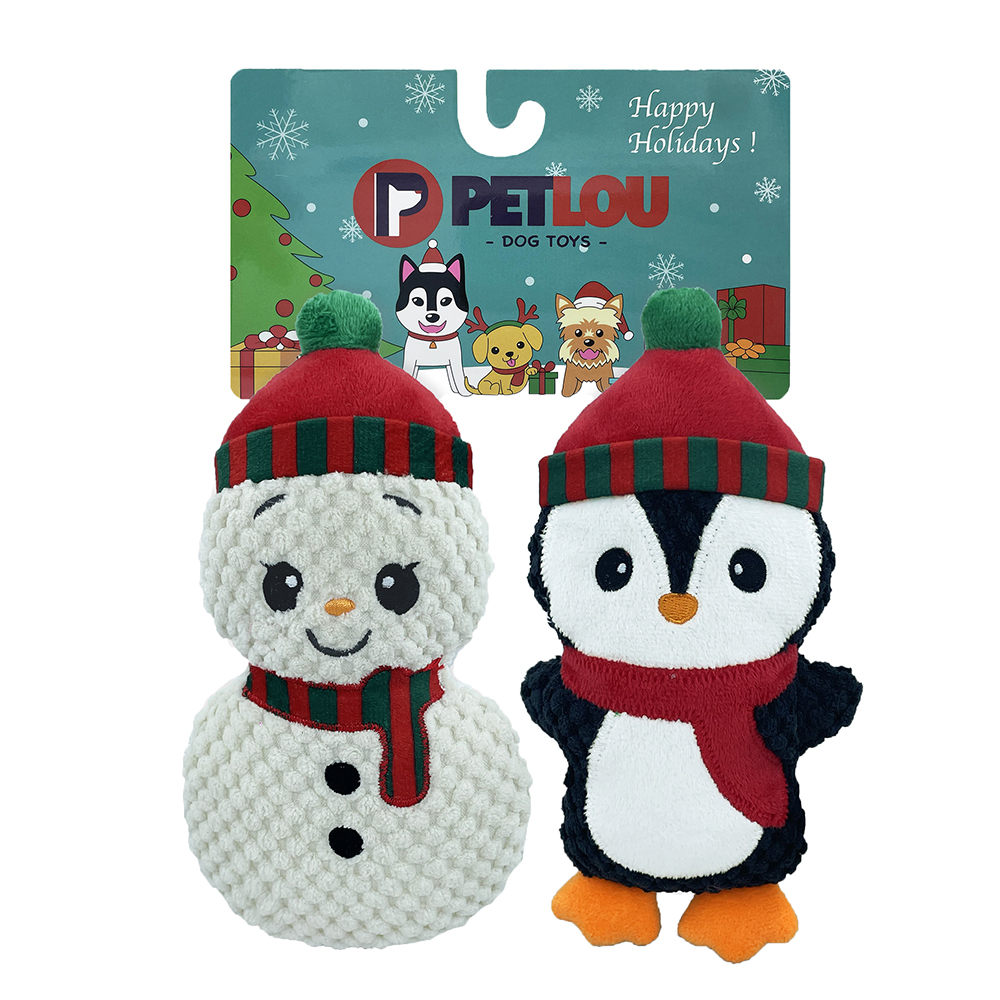6" CHRISTMAS TWIN PACK-SNOWMAN & PENGUIN (4 sets)