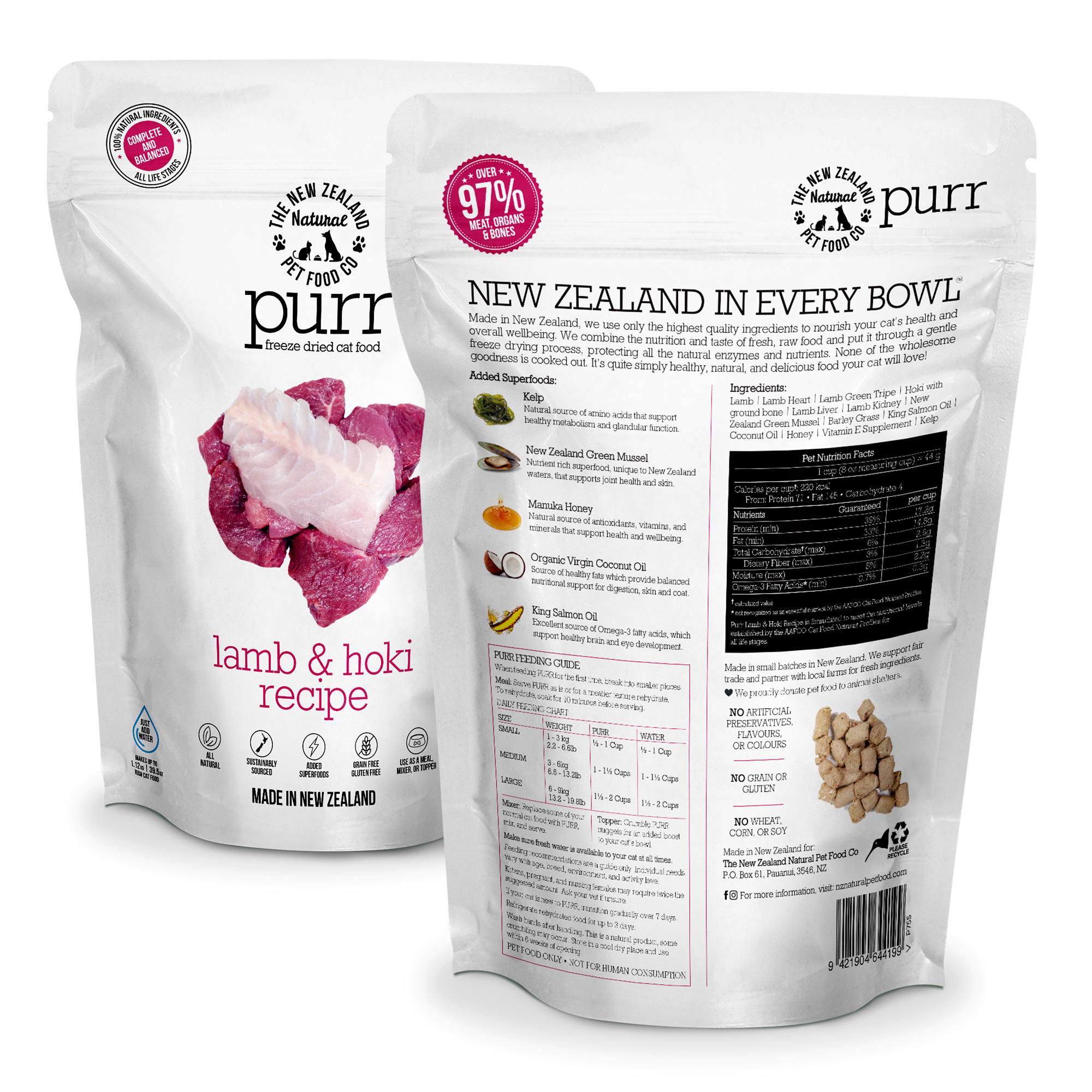 PURR LAMB & HOKI Freeze Dried Cat Food - Image 2