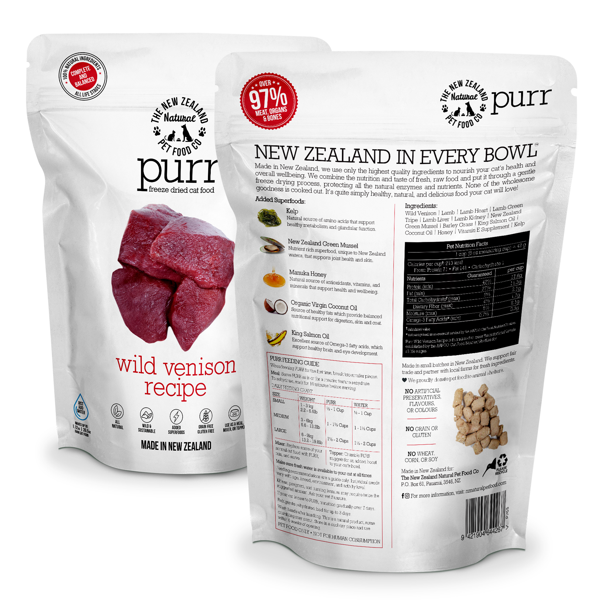 PURR WILD VENISON Freeze Dried Cat Food - Image 2