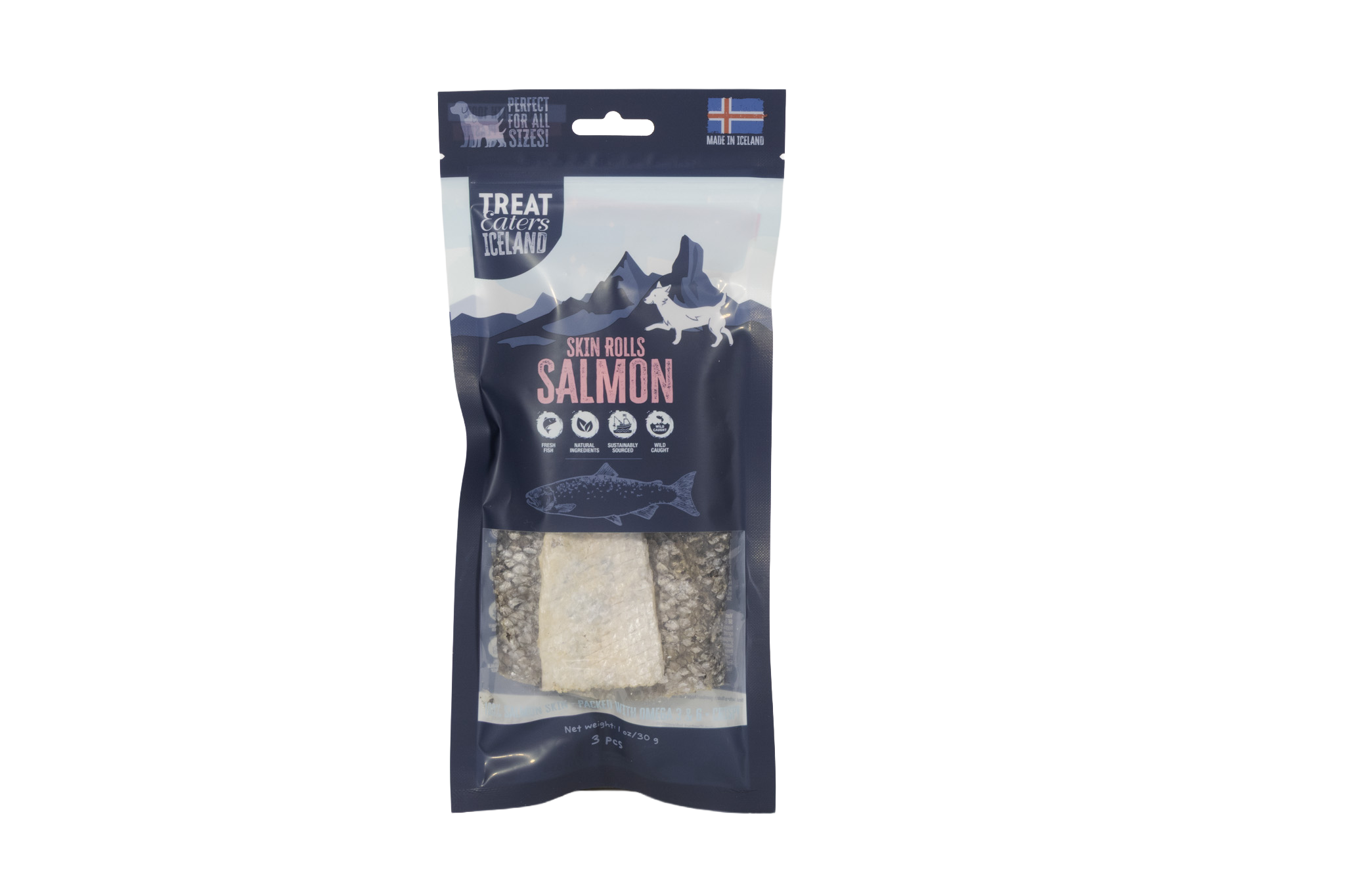 Dried Salmon Skin - 5-6 Inches 3 Piece Bag - Image 3