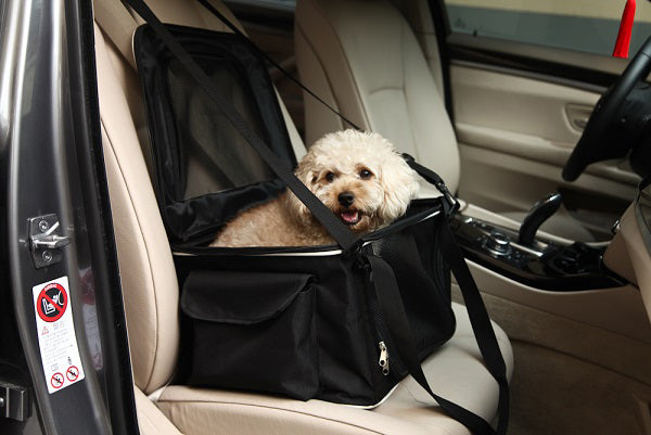 Pet Life ® Lightweight Collapsible Safety Travel Wire Folding Pet Car Seat Carrier - Image 5