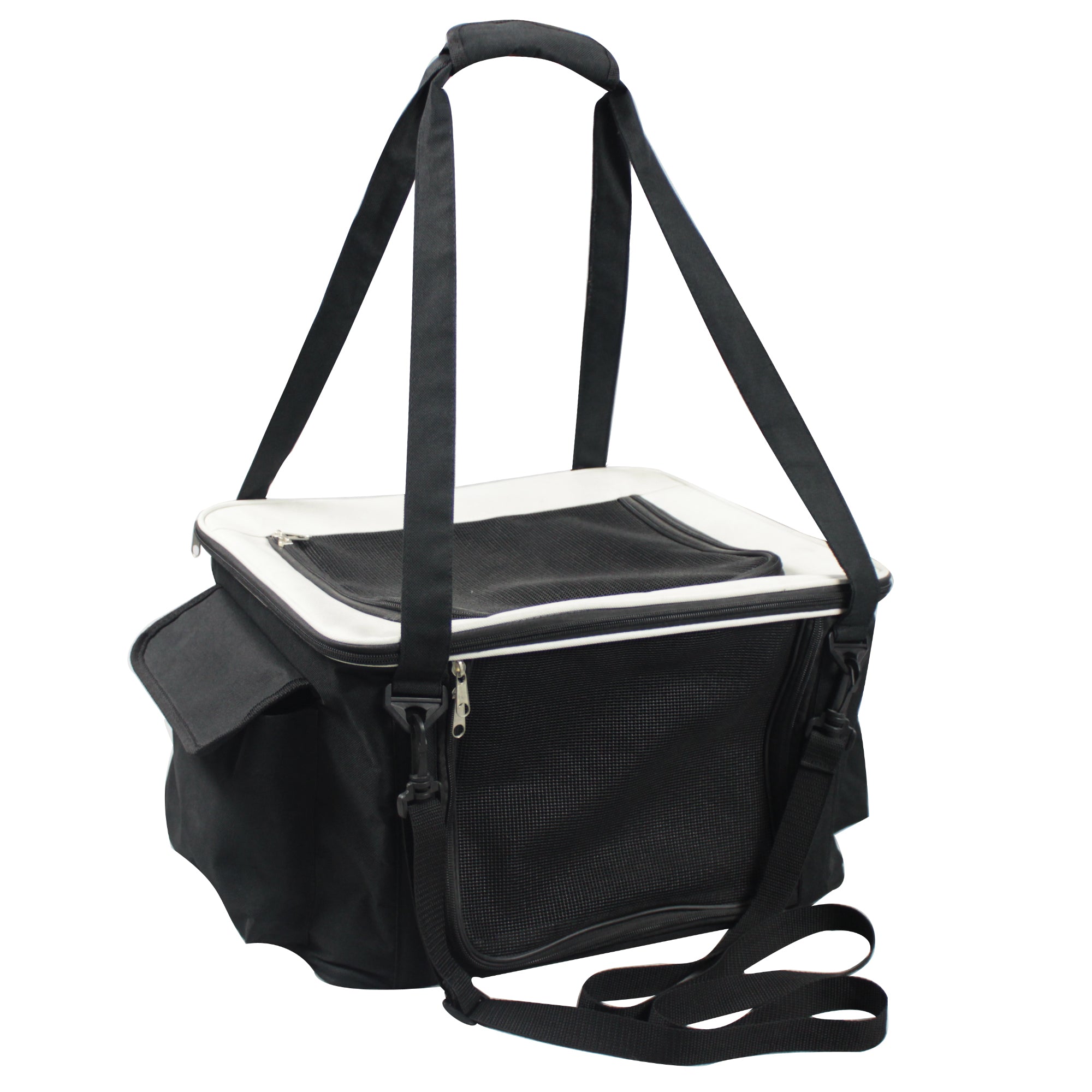 Pet Life ® Lightweight Collapsible Safety Travel Wire Folding Pet Car Seat Carrier - Image 3