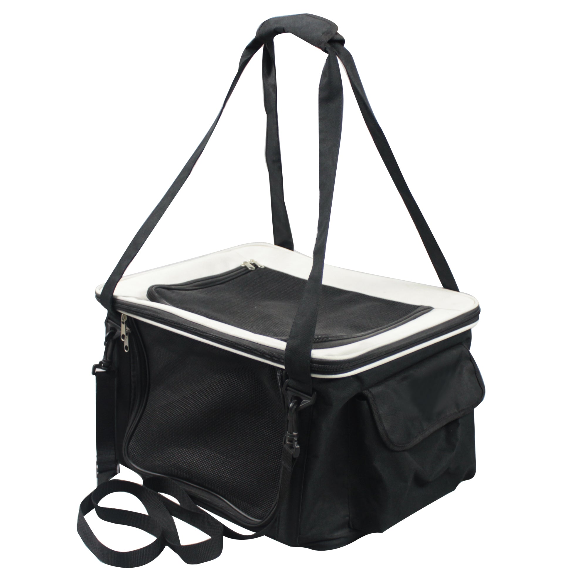 Pet Life ® Lightweight Collapsible Safety Travel Wire Folding Pet Car Seat Carrier - Image 4
