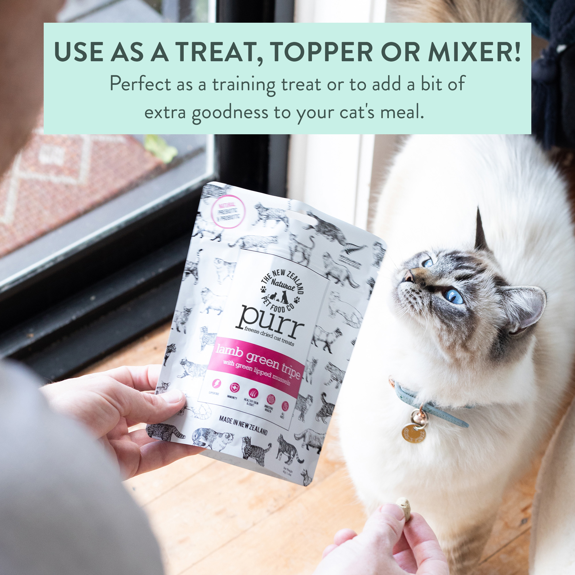 PURR LAMB GREEN TRIPE Freeze Dried Cat Treats - Image 5