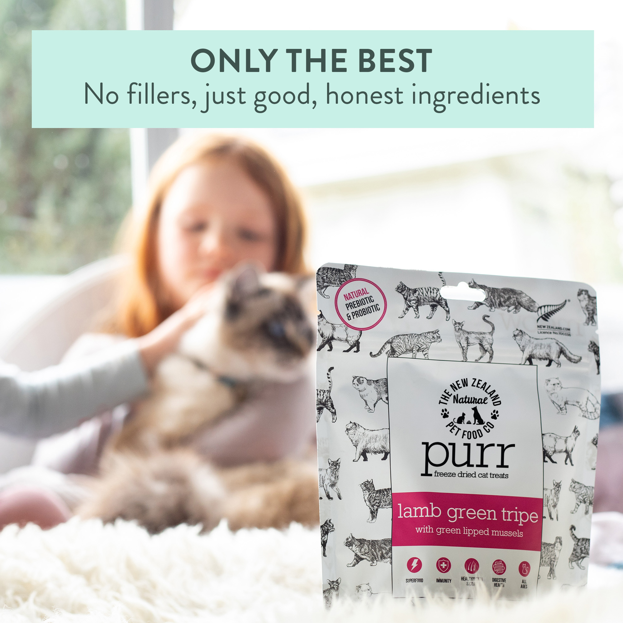 PURR LAMB GREEN TRIPE Freeze Dried Cat Treats - Image 4