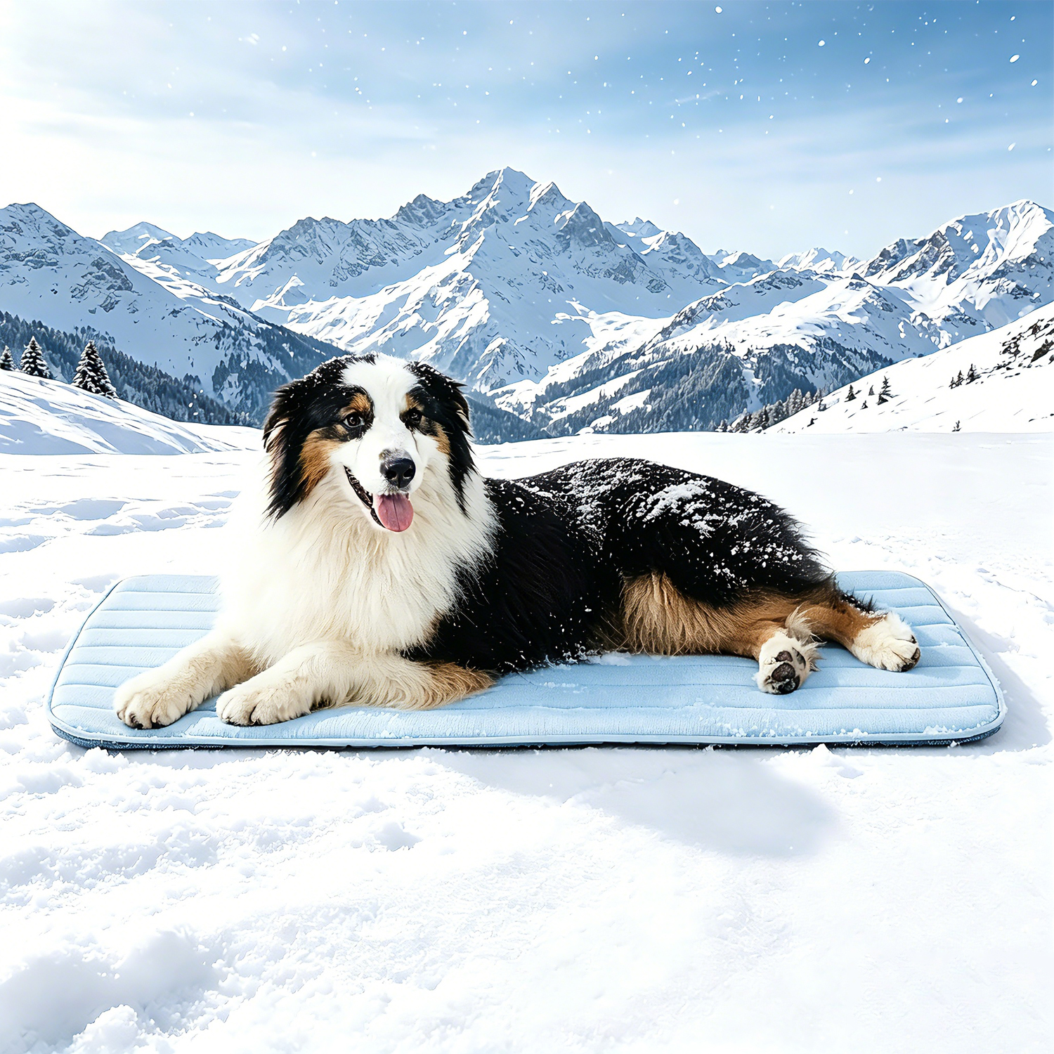 GOOPAWS Dog Cooling Mat, 41" x 27" Non-Slip Self-Cooling Summer Pet Mat for Indoor Outdoor Kennel Floor Use, Blue